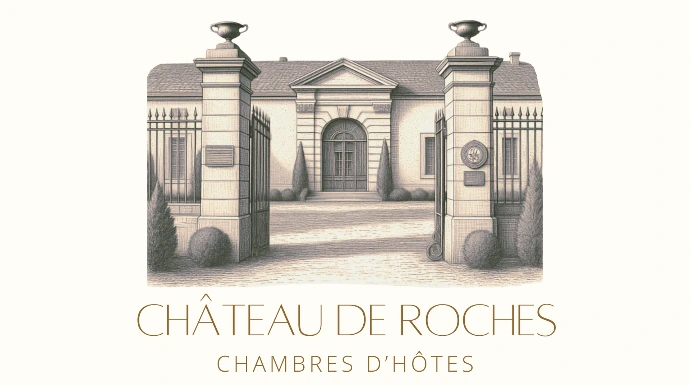 logo du château de Roches, style classique du 17 ème siècle