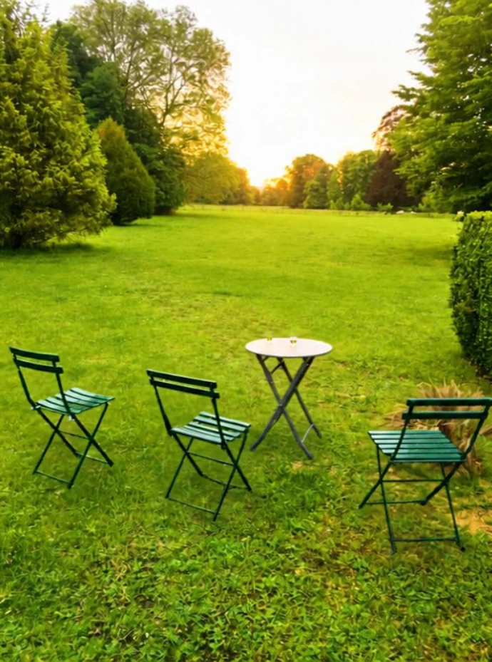 belle perspective de la vue du parc à l'anglaise